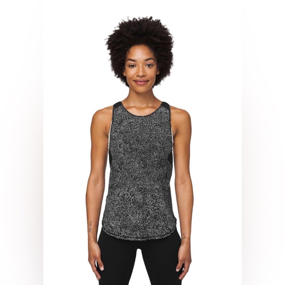Lululemon Sculpt Tank II Polar Shift Alpine White Black size 8 - Picture 1 of 5
